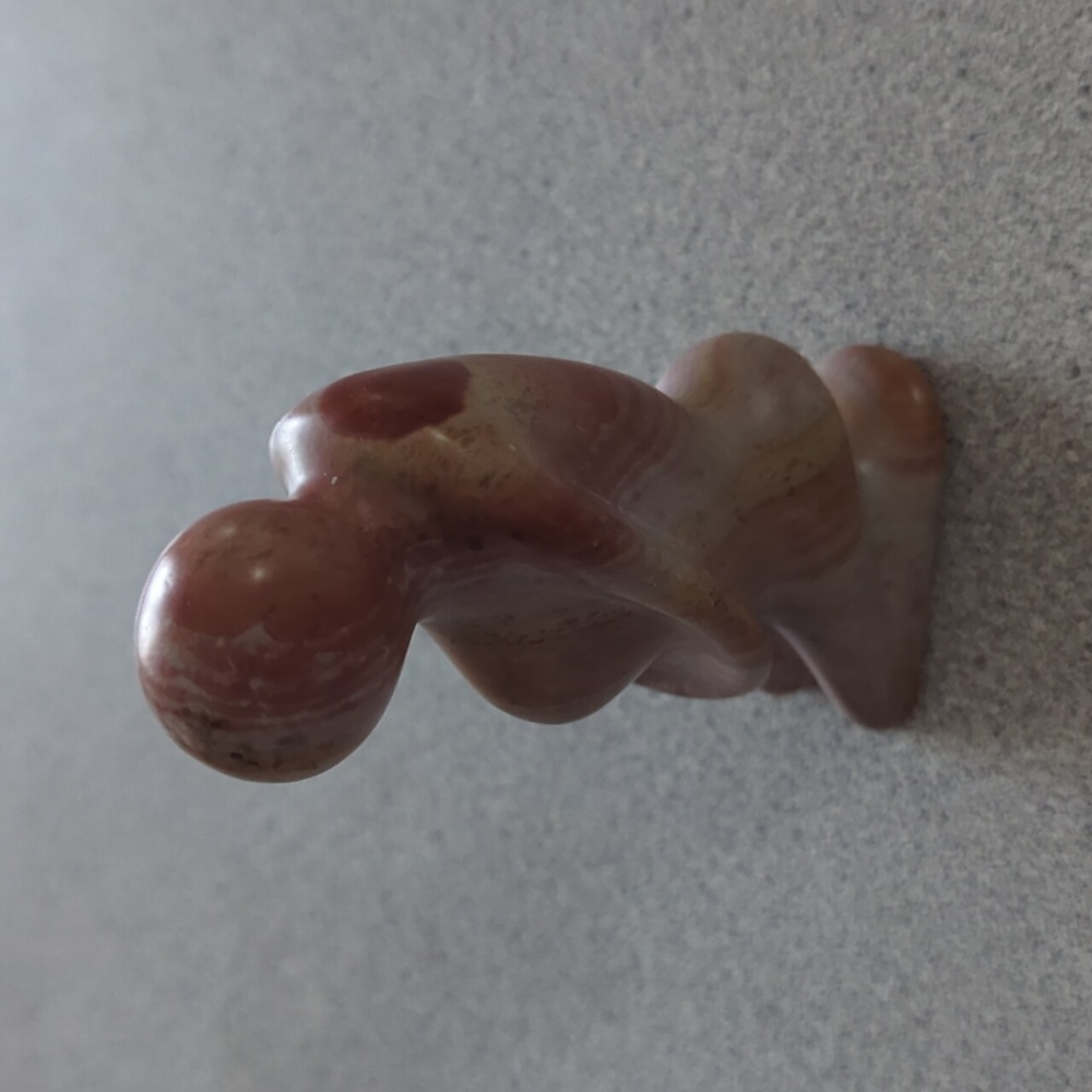 Carved Soap Stone Figurine Expectant Mother - Picture 2 of 6